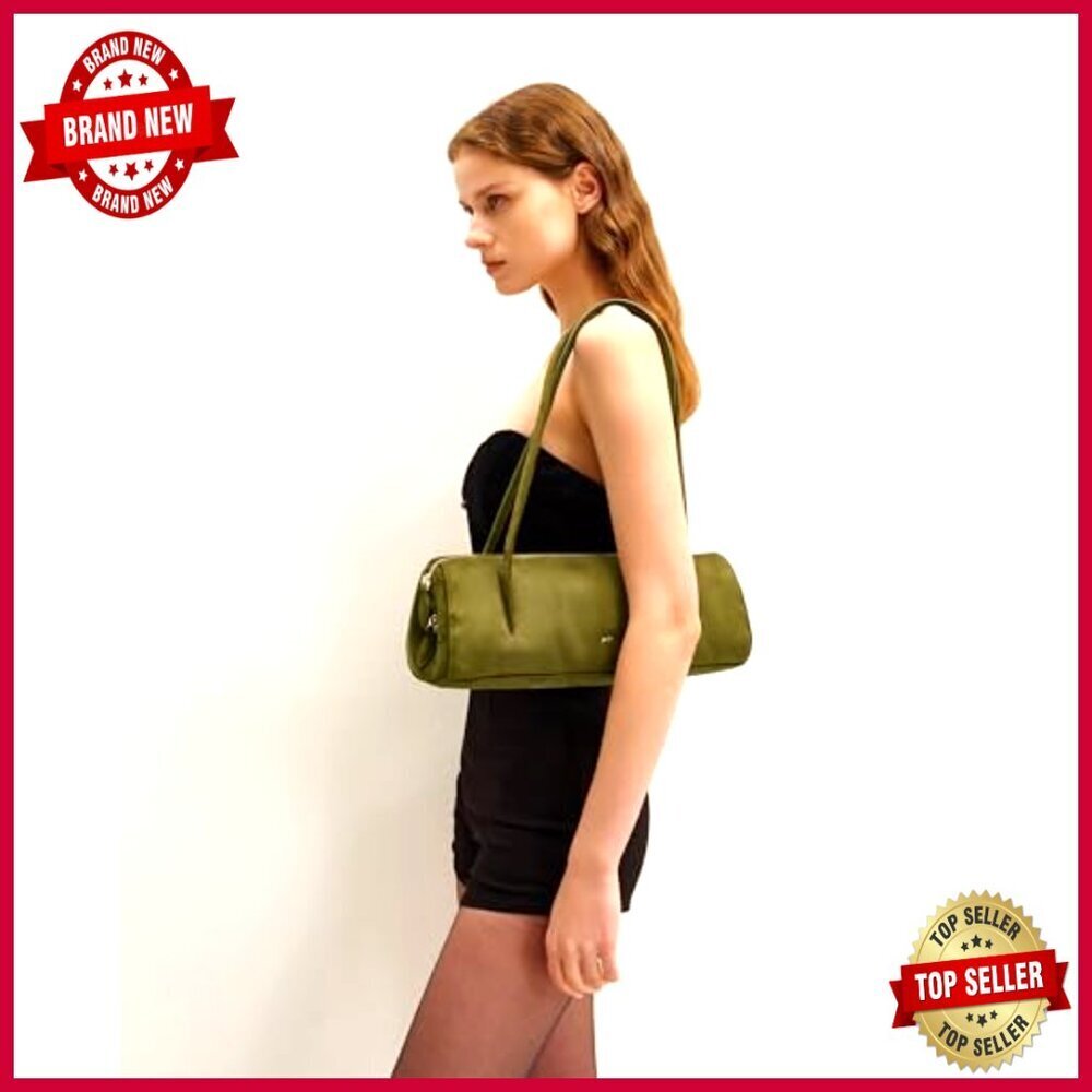 Faux Suede Shoulder Bag Satchel with Gold Hardware, Fits Phone - Picture 2 of 6